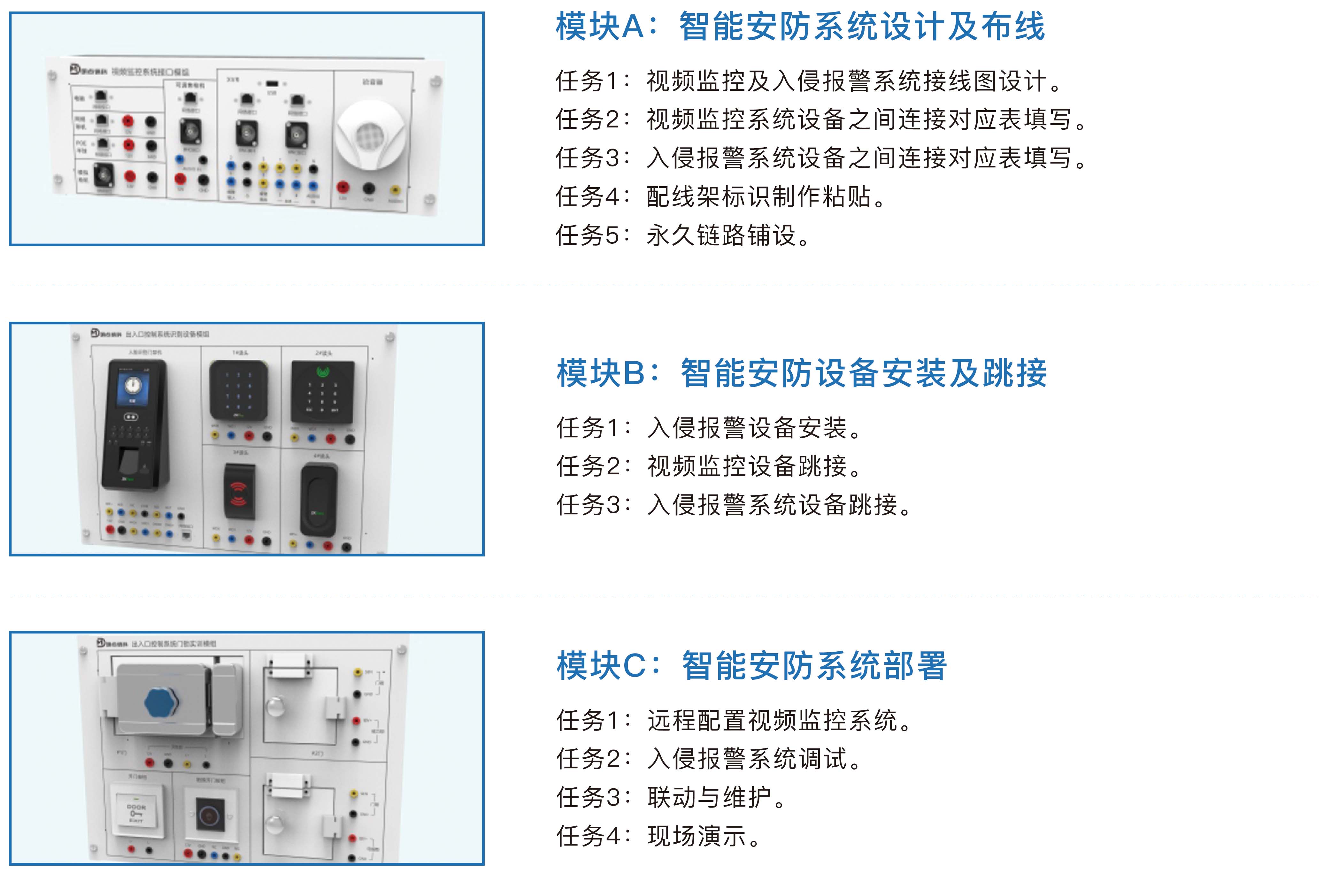 智能安防系統安裝與維護實訓室